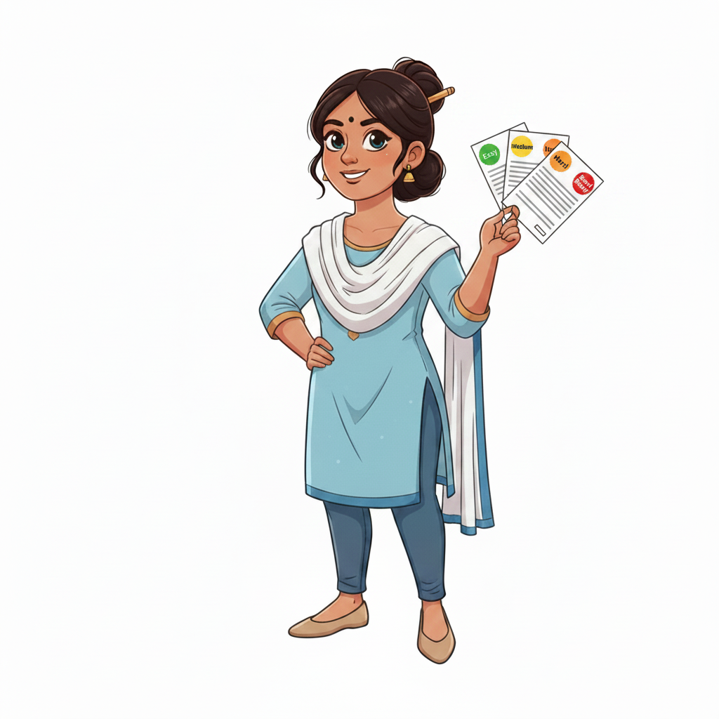 Mock exams — 4 difficulty levels from easy to board ready